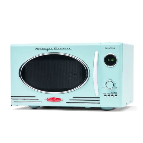 Retro 0.9 Cubic Foot 800-Watt Countertop Microwave Oven - Aqua