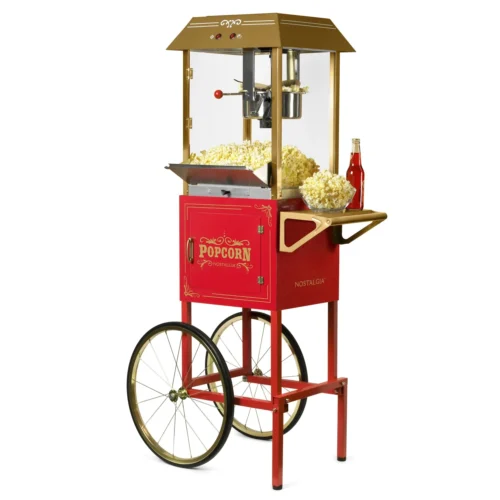 Vintage 10-Ounce Professional Popcorn Cart - 59 Inches Tall