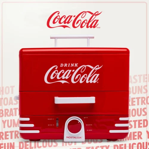 Coca-Cola® Large Hot Dog Steamer -Nostalgia Food CKHDS206CR 04 frontfacing