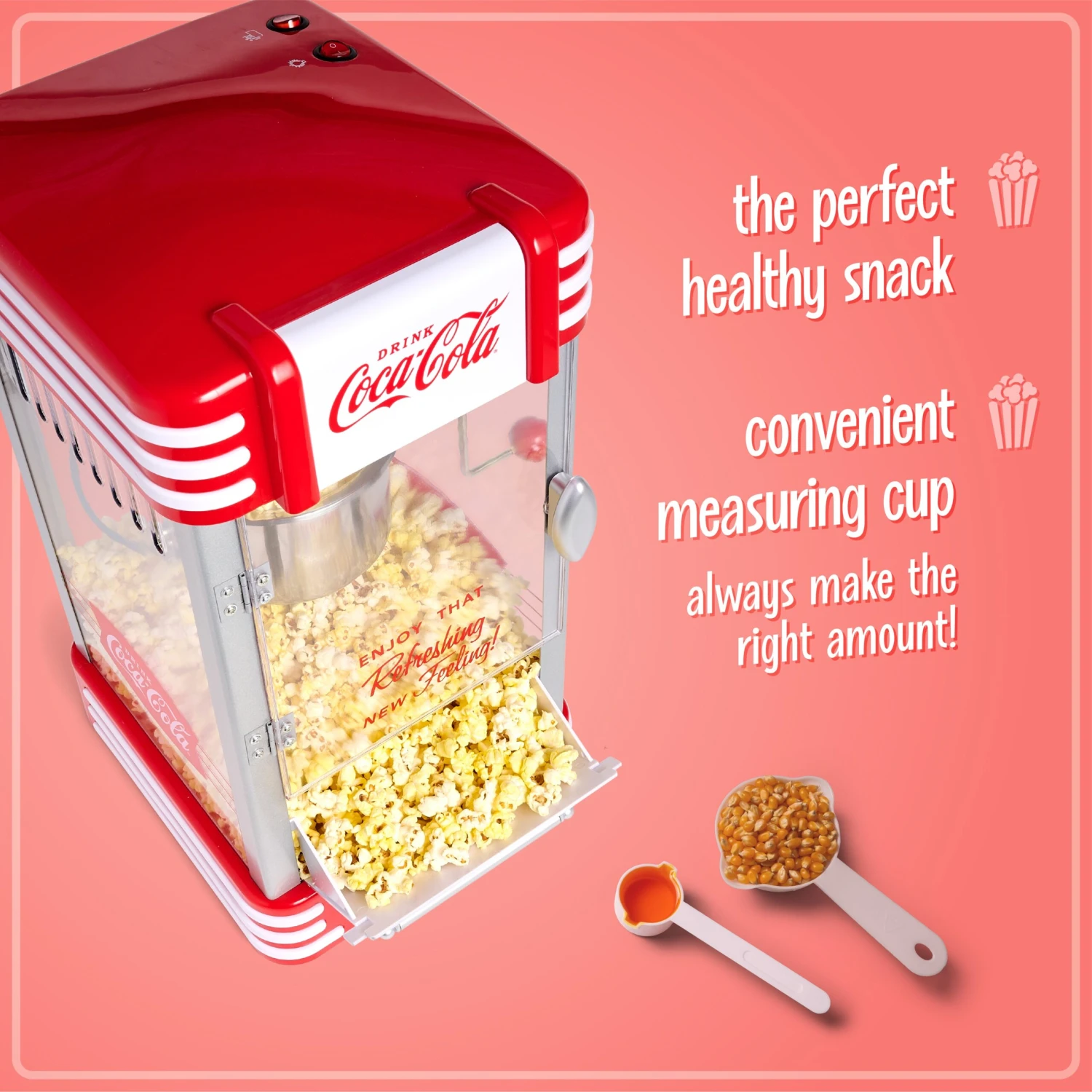 Coca-Cola 2.5-Oz. Kettle Popcorn Maker, Red 4 Coca-Cola 2.5-Oz. Kettle Popcorn Maker, Red - Image 4