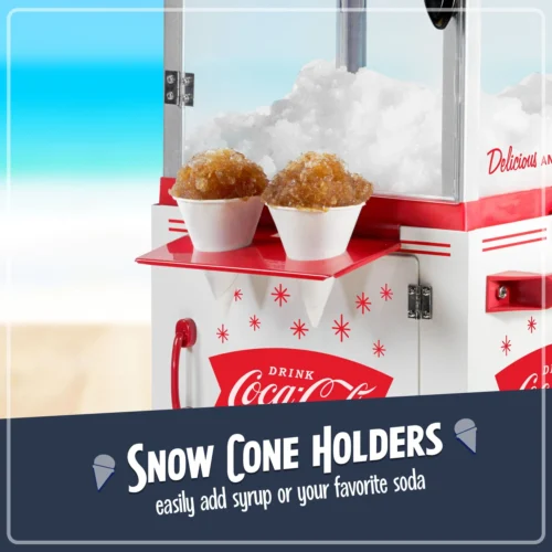 Coca-Cola 48-Inch Snow Cone Cart -Nostalgia Food CKSCC399CR feature 05 scaled
