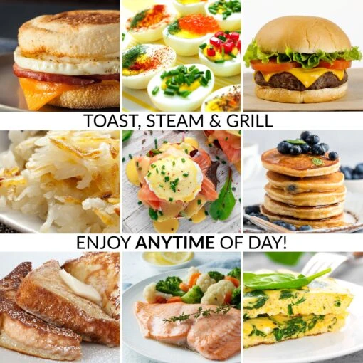 Retro 3-in-1 Breakfast Station, Aqua -Nostalgia Food CLBS3AQ feature 05