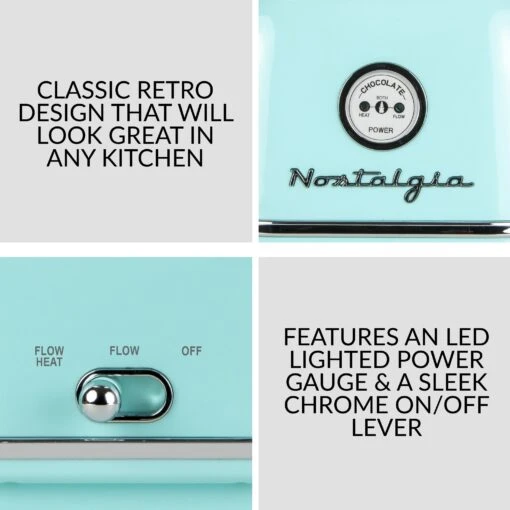 Classic Retro 4-Tier 2-Pound Chocolate Fondue Fountain -Nostalgia Food CLCF4AQ feature 03