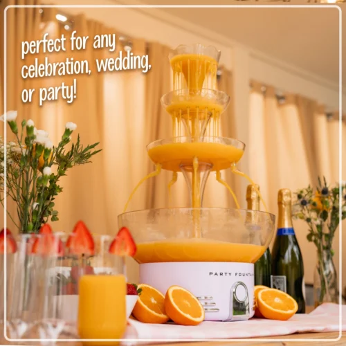 Retro 3-Tier Lighted Party Fountain -Nostalgia Food DBF15WT 07 anyparty scaled