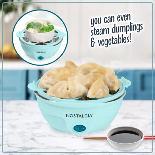 Retro Premium 7-Egg Capacity Electric Egg Cooker, Aqua 14 Retro Premium 7-Egg Capacity Electric Egg Cooker, Aqua -Nostalgia Food EC7AQ 04 scaled