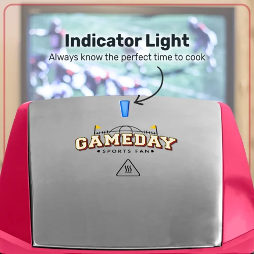 Nostalgia Game Day Sausage And Brat 5 Link Electric Grill With Oil Drip Tray -Nostalgia Food GDBRT5SS 03 IndicatorLight scaled