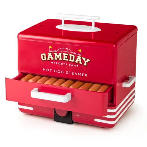 Nostalgia Game Day Hot Dog Steamer And Bun Warmer