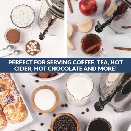 HomeCraft Quick-Brewing 1000-Watt Automatic 30-Cup Coffee Urn - Stainless Steel 11 HomeCraft Quick-Brewing 1000-Watt Automatic 30-Cup Coffee Urn - Stainless Steel -Nostalgia Food HCCU30SS feature 03 scaled