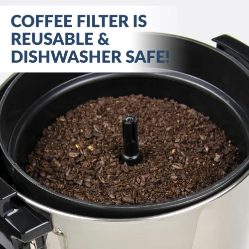 HomeCraft Quick-Brewing 1000-Watt Automatic 30-Cup Coffee Urn - Stainless Steel 13 HomeCraft Quick-Brewing 1000-Watt Automatic 30-Cup Coffee Urn - Stainless Steel -Nostalgia Food HCCU30SS feature 05 scaled