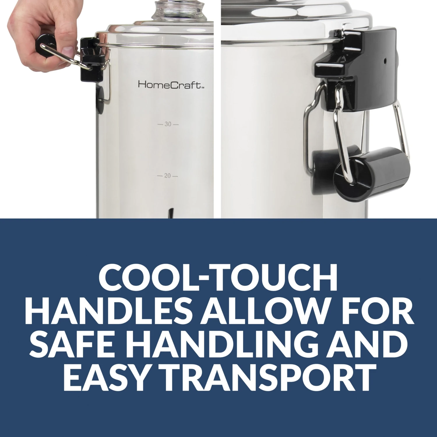 HomeCraft Quick-Brewing 1000-Watt Automatic 30-Cup Coffee Urn - Stainless Steel 8 HomeCraft Quick-Brewing 1000-Watt Automatic 30-Cup Coffee Urn - Stainless Steel - Image 8