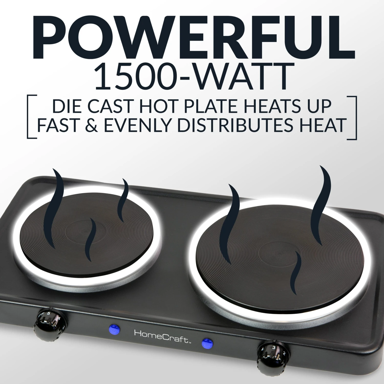 HomeCraft™ Double Burner Hot Plate 3 HomeCraft™ Double Burner Hot Plate - Image 3