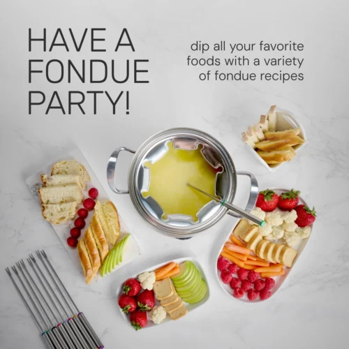 HomeCraft™ 8-Cup Electric Fondue Set -Nostalgia Food HCFP8SS feature 02