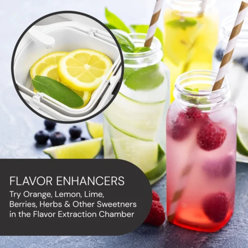 HomeCraft 3-Quart Black Stainless Steel Café' Ice Iced Coffee And Tea Brewing System -Nostalgia Food HCIT3BS 07 FlavorEnhancer Image scaled