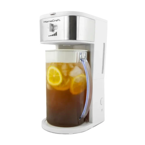 HomeCraft 3-Quart White Café' Ice Tea And Iced Coffee Brewing System