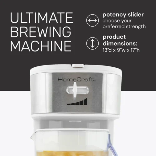 HomeCraft 3-Quart White Café' Ice Tea And Iced Coffee Brewing System -Nostalgia Food HCIT3WS6A feature 03 scaled