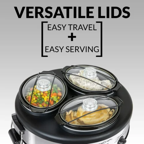 HomeCraft Triple Round Oval 1.5 Quart Stainless Steel Cooker Buffet -Nostalgia Food HCRTSCO15SS feature 05 scaled