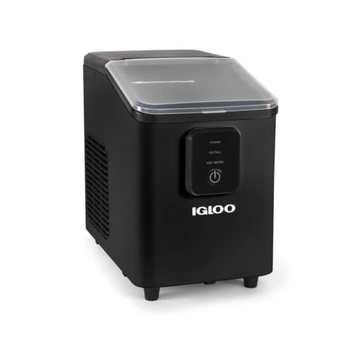 Igloo 26-lb. Self-Cleaning Countertop Ice Maker -Nostalgia Food IBICEWLTH26BK WL 45Hero scaled