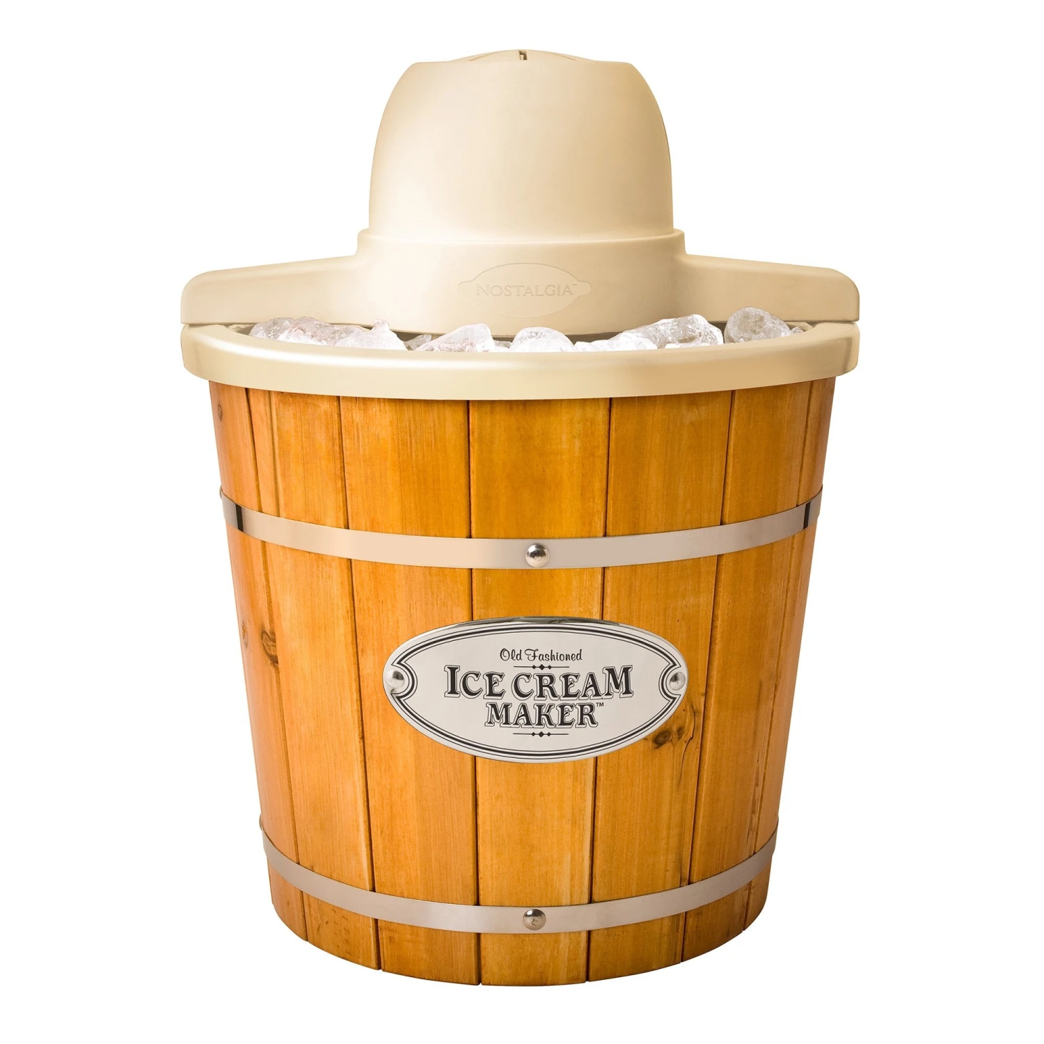 4-Quart Electric Wood Bucket Ice Cream Maker 1 4-Quart Electric Wood Bucket Ice Cream Maker