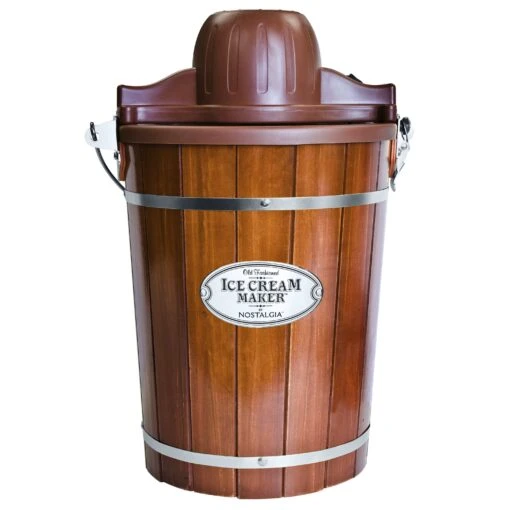 6-Quart Wood Bucket Electric Ice Cream Maker