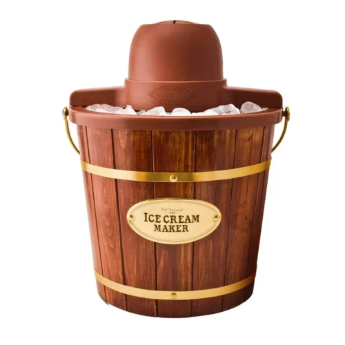4-Quart Wood Bucket Ice Cream Maker