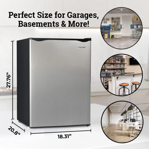 Igloo 2.6 Cu. Ft. Refrigerator W/ Freezer, Platinum -Nostalgia Food IRF26PL6A feature 04 scaled