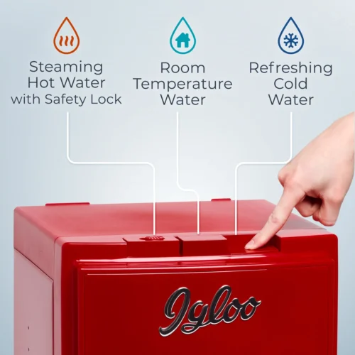 Igloo Retro Water Cooler, Retro Red -Nostalgia Food IRTRWCBL353CRHRR 02 Temperature