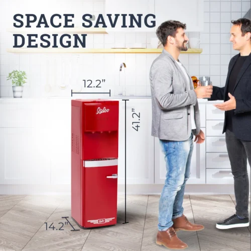 Igloo Retro Water Cooler, Retro Red -Nostalgia Food IRTRWCBL353CRHRR 03 SpaceSaving