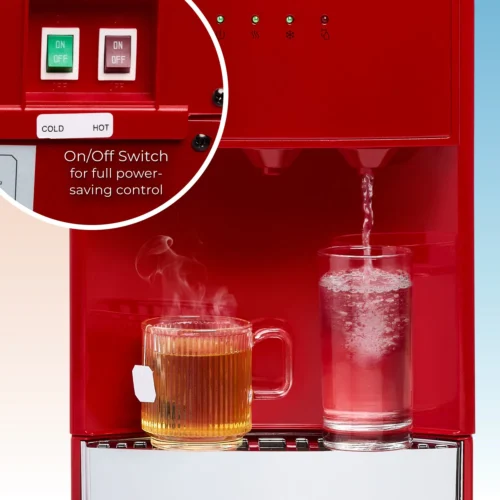 Igloo Retro Water Cooler, Retro Red -Nostalgia Food IRTRWCBL353CRHRR 04 OnOff