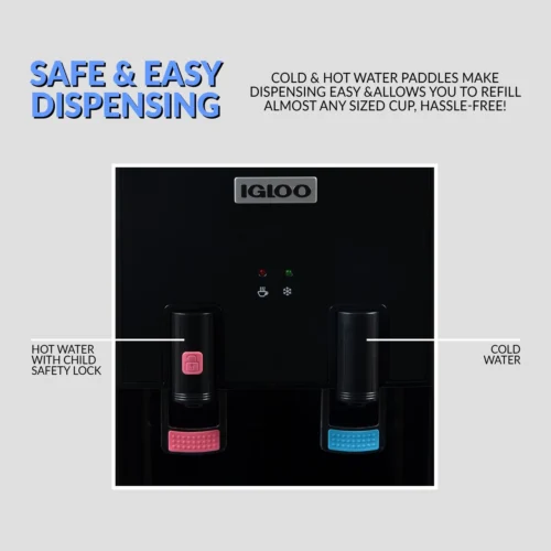 Igloo® Hot & Cold Top Loading Water Dispenser, Black -Nostalgia Food IWCTL352CHBKS feature 05 bbd9fb0c f86c 4736 94cf c946132ecf4c scaled