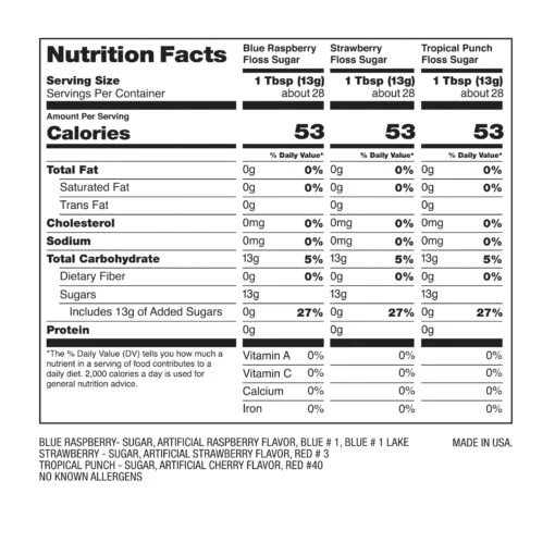 Kool-Aid Cotton Candy Flossing Sugar – Blue Raspberry, Strawberry, Tropical Punch – 3 Pack -Nostalgia Food KACCFK316 feature 05