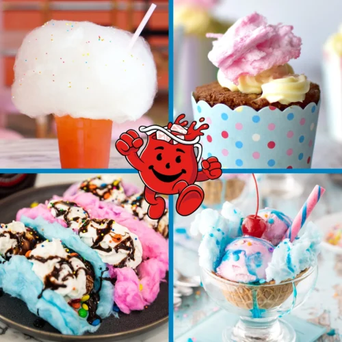 Kool-Aid Cotton Candy Maker With Lazy Susan -Nostalgia Food KAPCMLS105BL feature 05 scaled