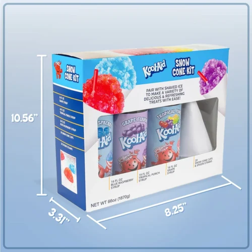 Kool-Aid Snow Cone Syrup Party Kit -Nostalgia Food KASCK3 03 meaturesment scaled