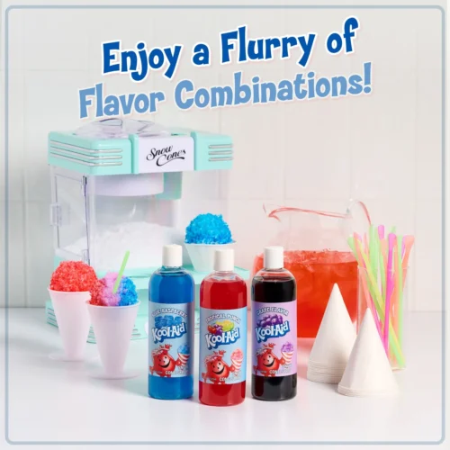 Kool-Aid Snow Cone Syrup Party Kit -Nostalgia Food KASCK3 04 enjoy scaled