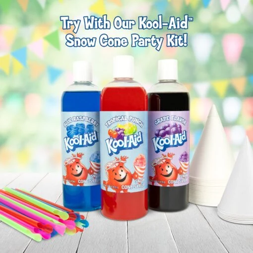 Kool-Aid Snow Cone Maker & Shaved Ice Storage -Nostalgia Food KASCM525RD Kool Aid Kits 06