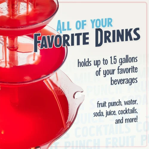 3-Tier Lighted Party Fountain -Nostalgia Food LPF230 03 favdrinks scaled