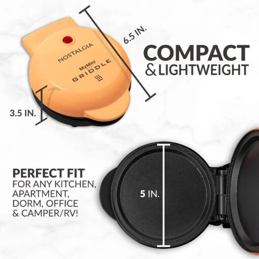 MyMini™ Personal Electric Griddle -Nostalgia Food MGD5OR feature 04