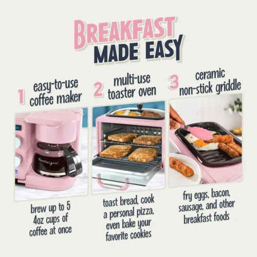 Retro 3-in-1 Breakfast Station -Nostalgia Food NBSTPM3PK6A 02 MadeEasy scaled
