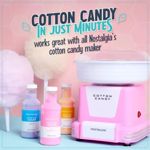 Cotton Candy Flossing Sugar - Grape, Pink Bubble Gum, Orange - 3 Pack -Nostalgia Food NCCFS301 02 justminutes c65f5574 064d 427e 9f33 885c4c116e04