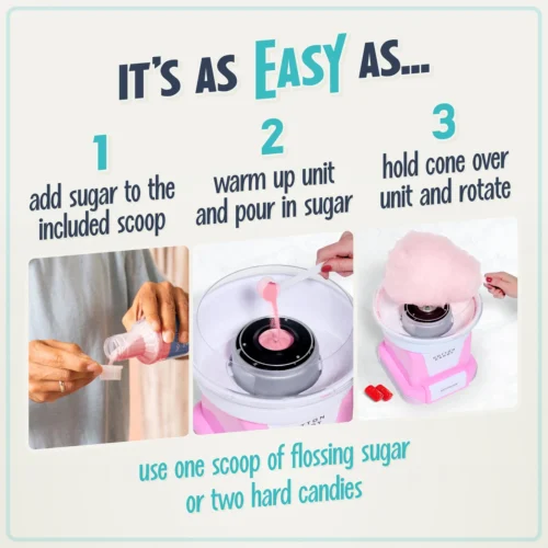Cotton Candy Flossing Sugar - Grape, Pink Bubble Gum, Orange - 3 Pack -Nostalgia Food NCCFS301 03 easy 18eaac3a 11b7 4d6f 807d 0cb4462f7f28