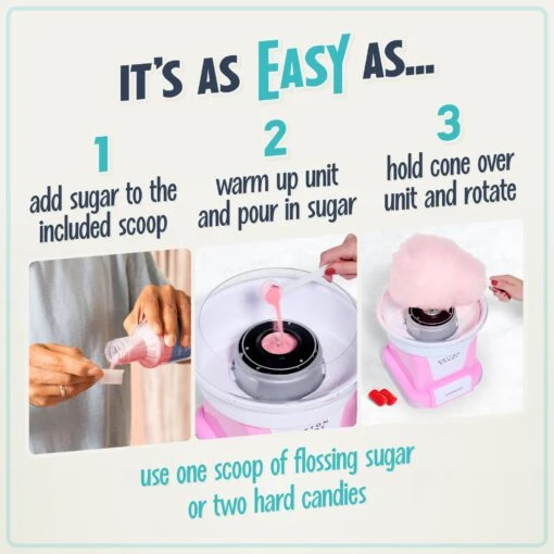 Cotton Candy Flossing Sugar - Grape, Pink Bubble Gum, Orange - 3 Pack -Nostalgia Food NCCFS301 03 easy 18eaac3a 11b7 4d6f 807d 0cb4462f7f28