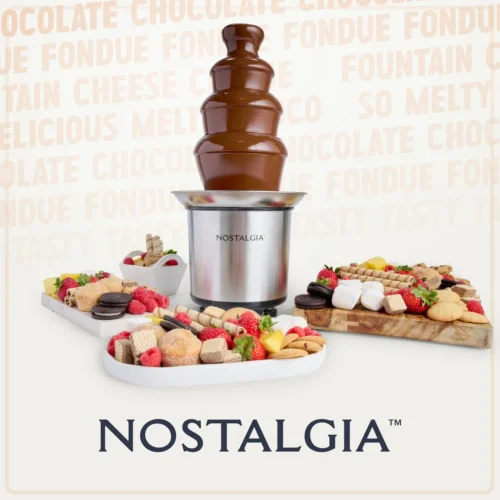 4-Tier 2-pound Stainless Steel Chocolate Fondue Fountain -Nostalgia Food NCFF986SS 04 fountain