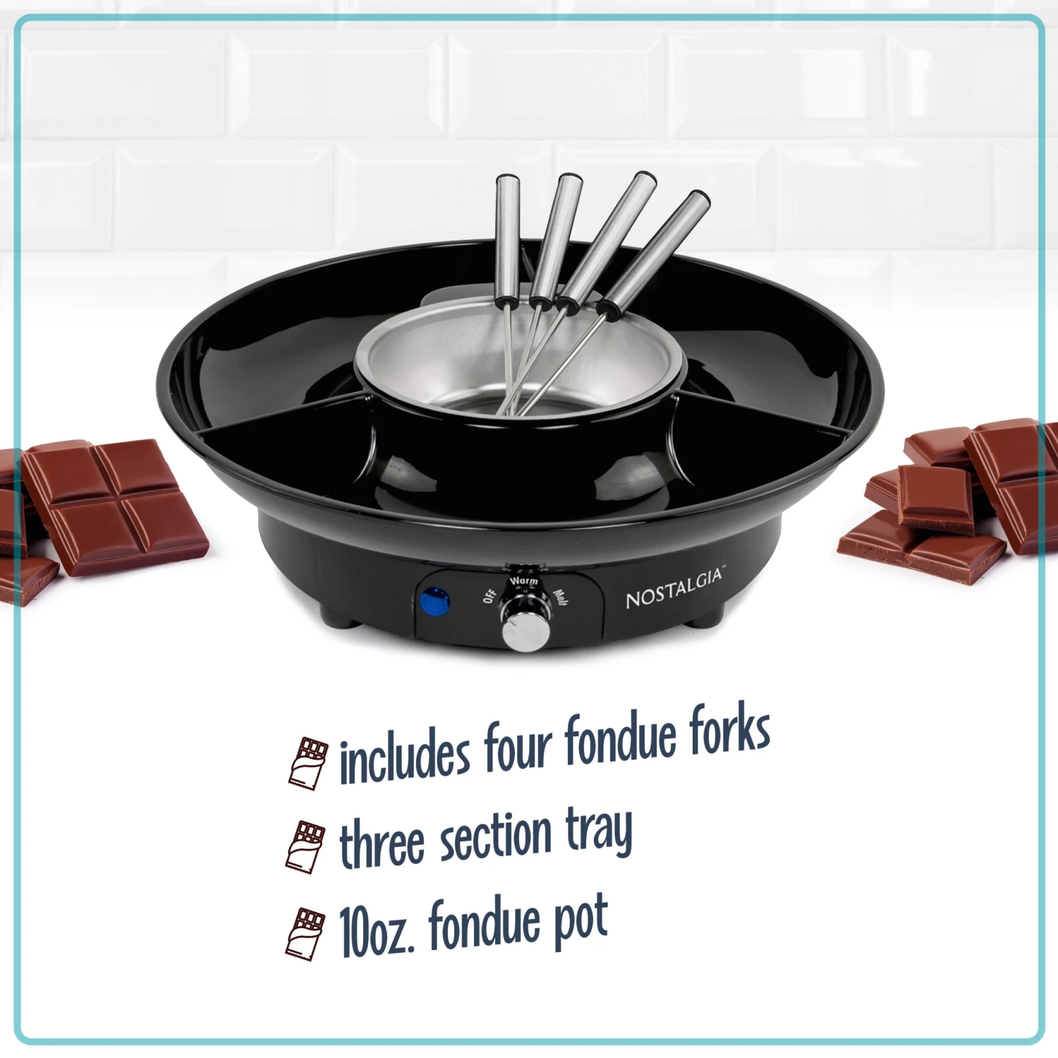 10-Ounce Electric Fondue Party Set 4 10-Ounce Electric Fondue Party Set - Image 4