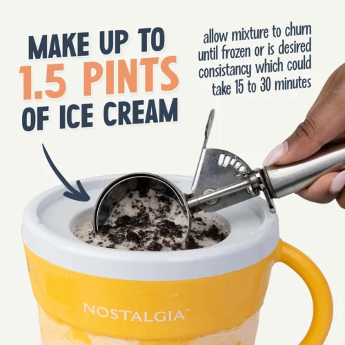 1.5-Pint Electric Ice Cream Maker -Nostalgia Food NGCNICM15TN 02 Capacity scaled