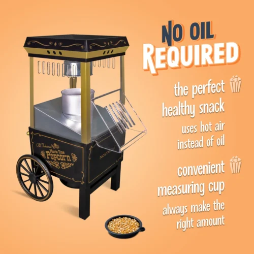 Vintage Hot Air Popcorn Maker -Nostalgia Food NHAP501BK6A 03 NoOil scaled