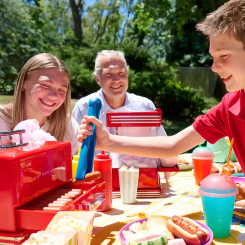 Large Diner Style Hot Dog Steamer -Nostalgia Food NHDS206RD 03 lifestyle scaled