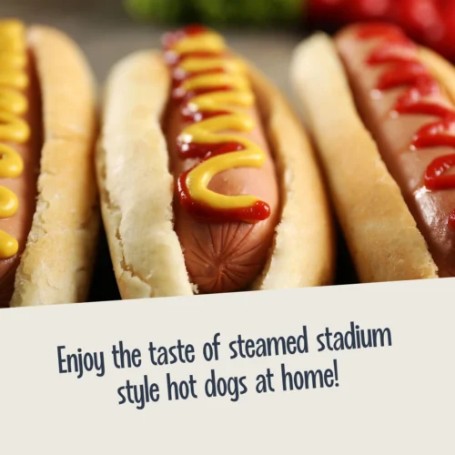 Large Diner Style Hot Dog Steamer -Nostalgia Food NHDS206RD 08 stadium scaled