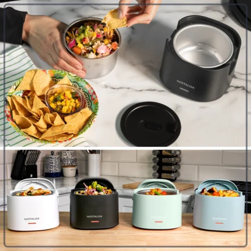 Nostalgia 20 Oz. Portable Heated Lunch Box -Nostalgia Food NLB25BB 05 ColorsLifestyle scaled