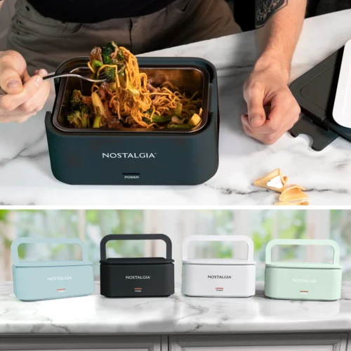 Nostalgia 32 Oz. Portable Heated Lunch Box -Nostalgia Food NLB4BB 05 ColorsLifestyle scaled