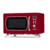 Mid-Century Retro 0.9 Cu. Ft. Microwave, Red
