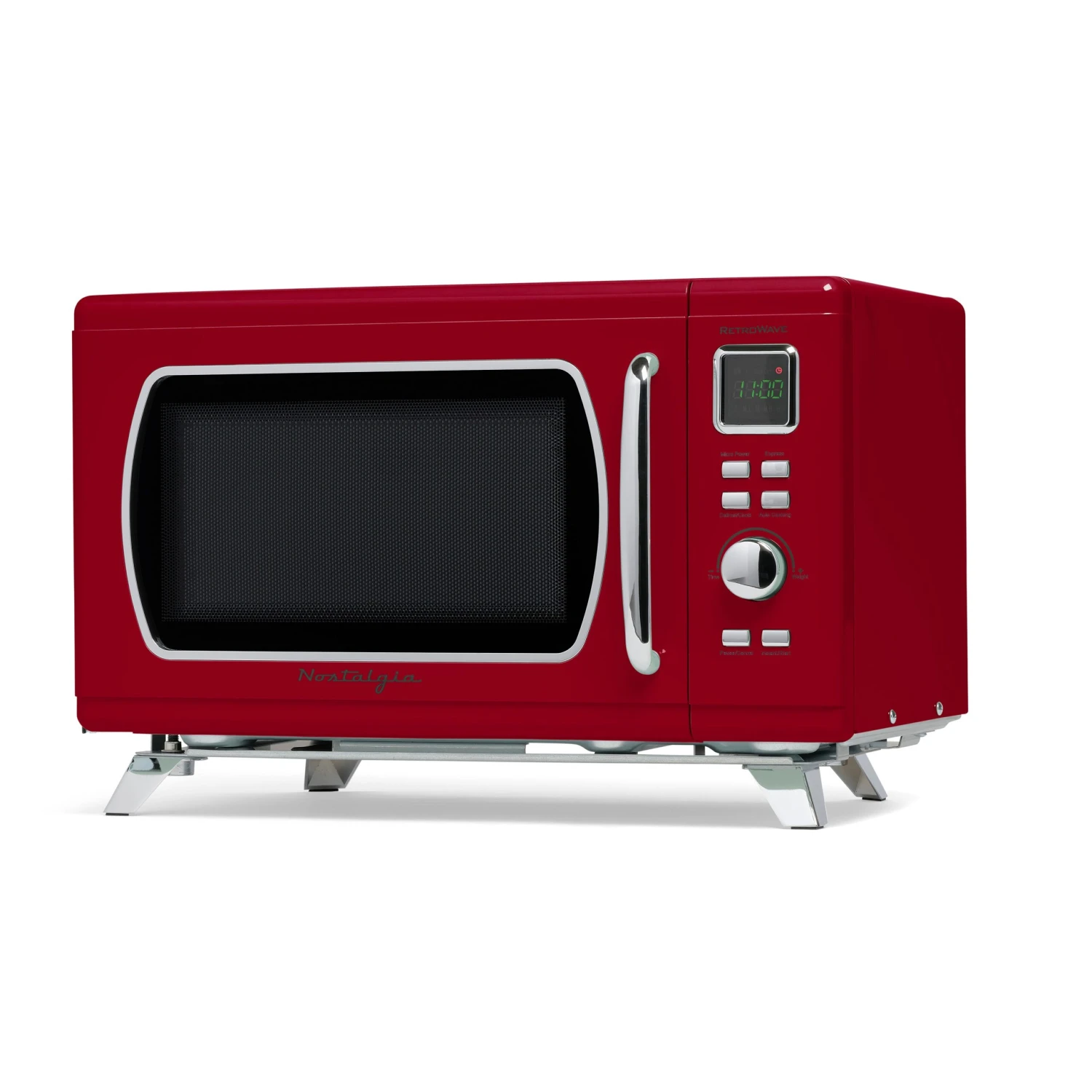 Mid-Century Retro 0.9 Cu. Ft. Microwave, Red 1 Mid-Century Retro 0.9 Cu. Ft. Microwave, Red